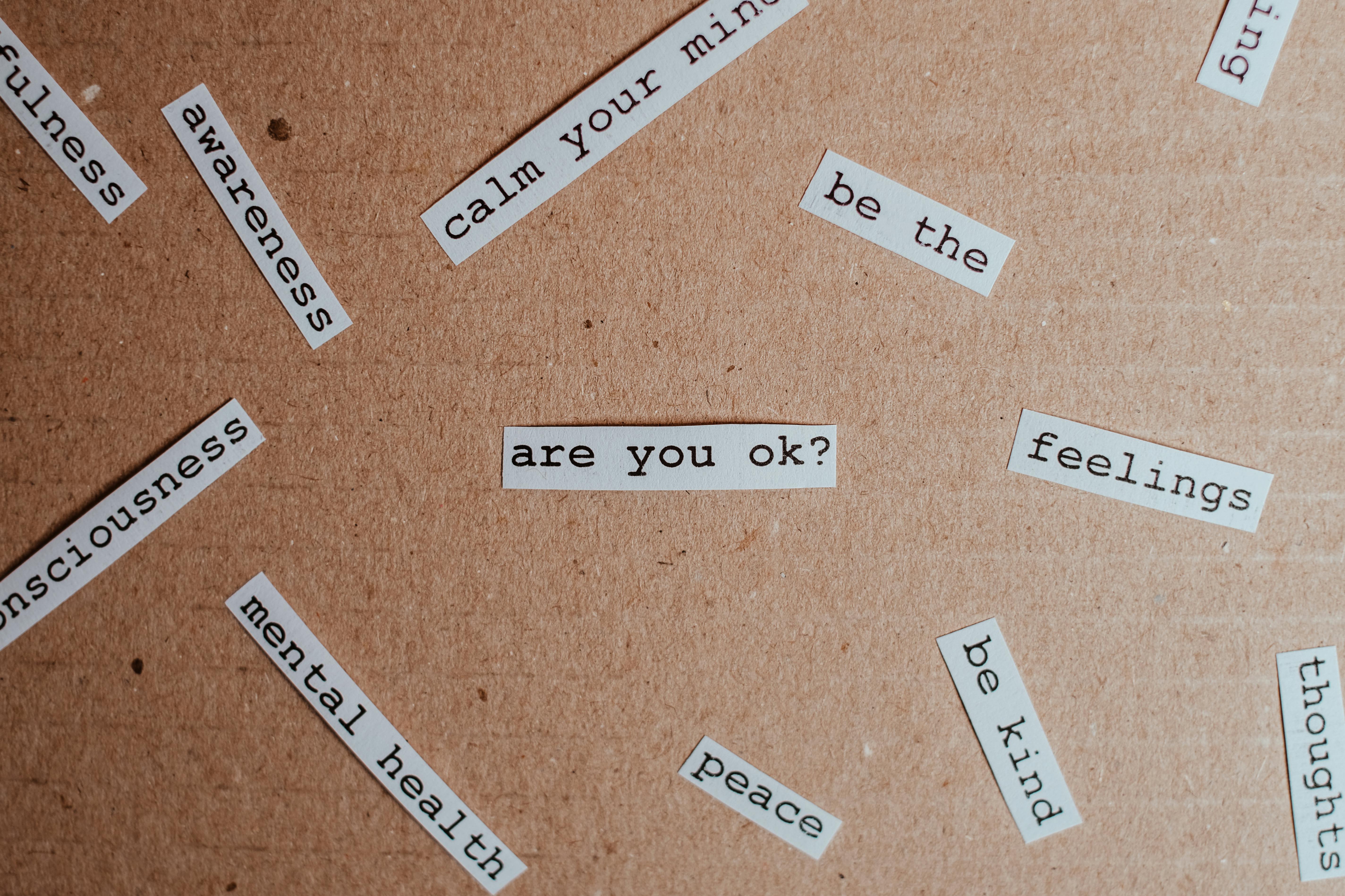 Are you OK? Mental health words